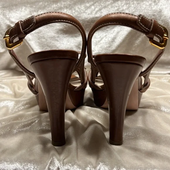 PRADA leather strap heels Heels